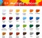 Acrylic Paint Set - 24 Colors Acrylic Paint Sets for Adults Perfect for Canvas Painting Ceramic Shuttle And Wood Apple Barrel Ideal for Adults Kids and Artists